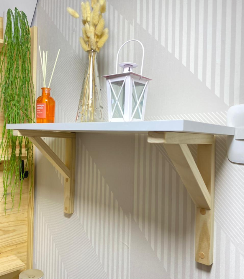 repisa en pino y melamina