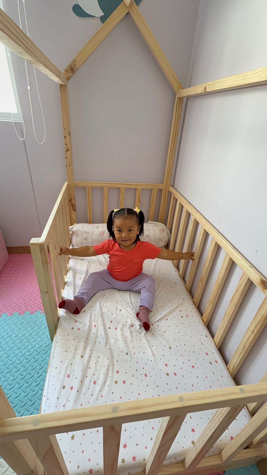 Cuna Montessori Casita evolutiva Modelo "Mile" (Tamaño cuna estándar)