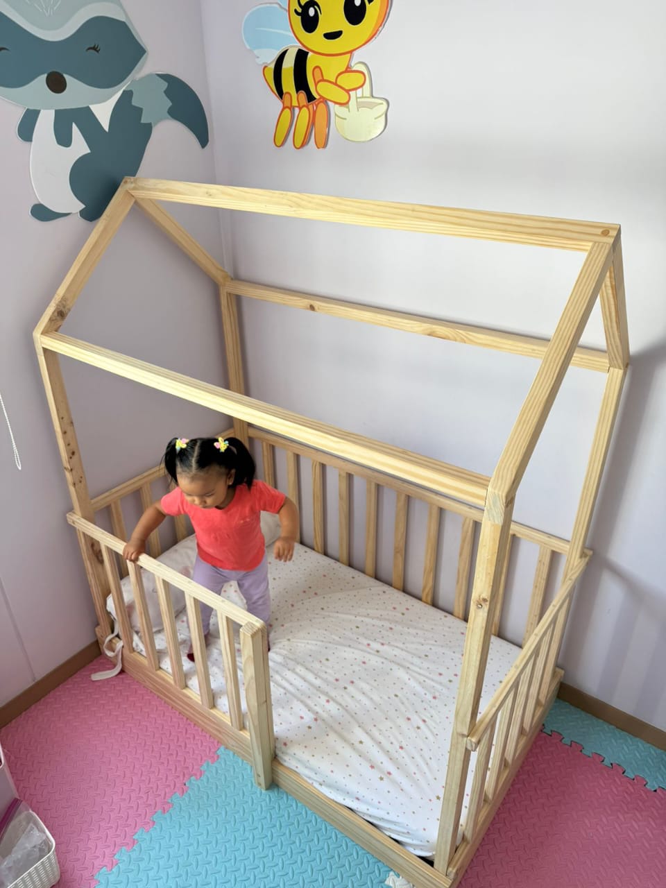 Cuna Montessori Casita evolutiva Modelo "Mile" (Tamaño cuna estándar)