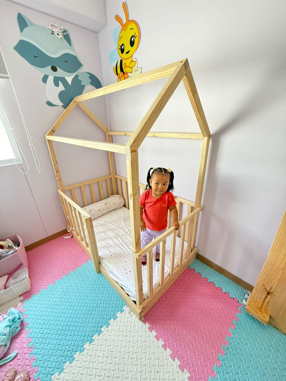 Cuna Montessori Casita evolutiva Modelo "Mile" (Tamaño cuna estándar)