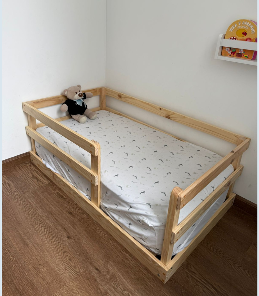 Cuna Montessori minimalista y evolutiva Modelo "Sofía" (Tamaño cuna estándar)