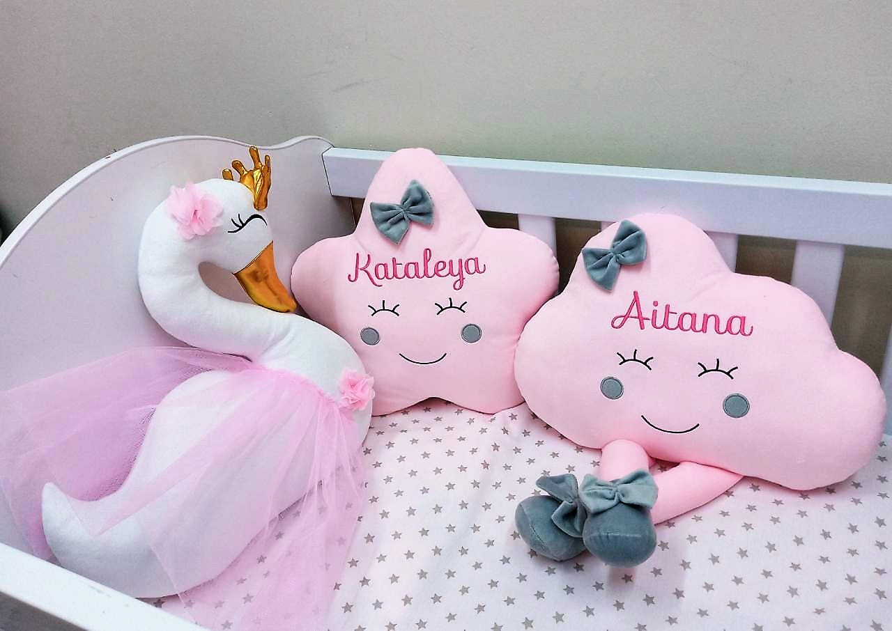 Combo cojines infantiles "Fairy tail" hipoalergénicos (Personalizados a pedido)