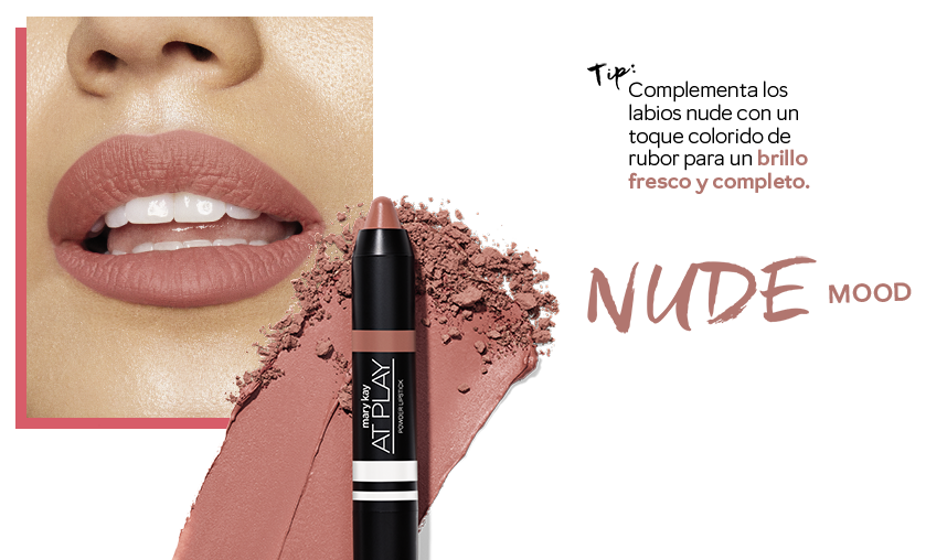 Labial Mate Con Acabado En Polvo Mary Kay At Play®, 2.5g Nude Mood