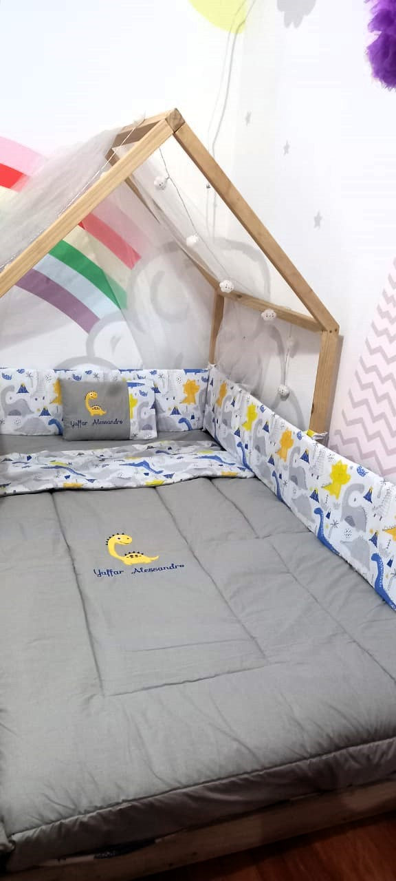 Set full de Cama "Tania" Sábanas + Edredón + Protector Personalizados para plaza, plaza y medio o dos plazas