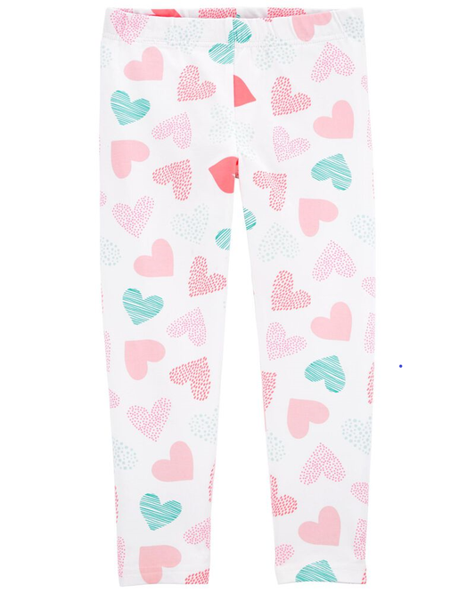 Leggins Capri de corazón, Talla 5T
