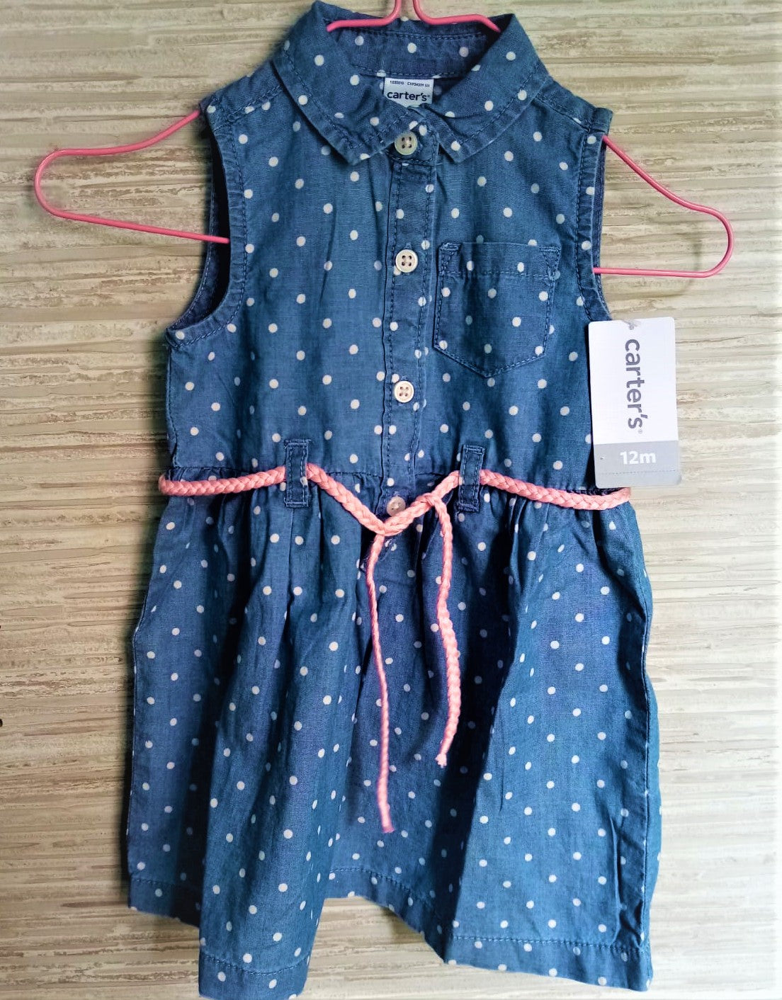 Vestido de Lunares, Talla 12M.
