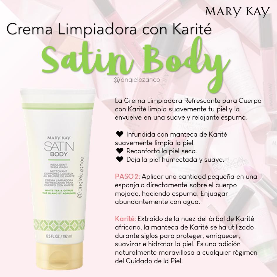 Crema Limpiadora Refrescante para Cuerpo con Karité Mary kay Satin Body