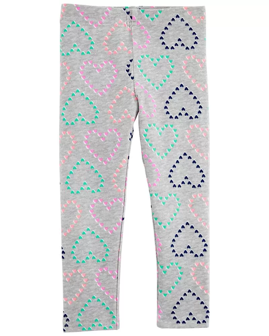 Leggings de corazones, Tallas 2T, 3T.