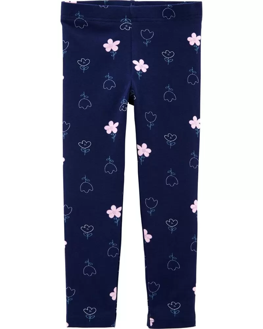 Leggings de flores grandes, Talla 4T.