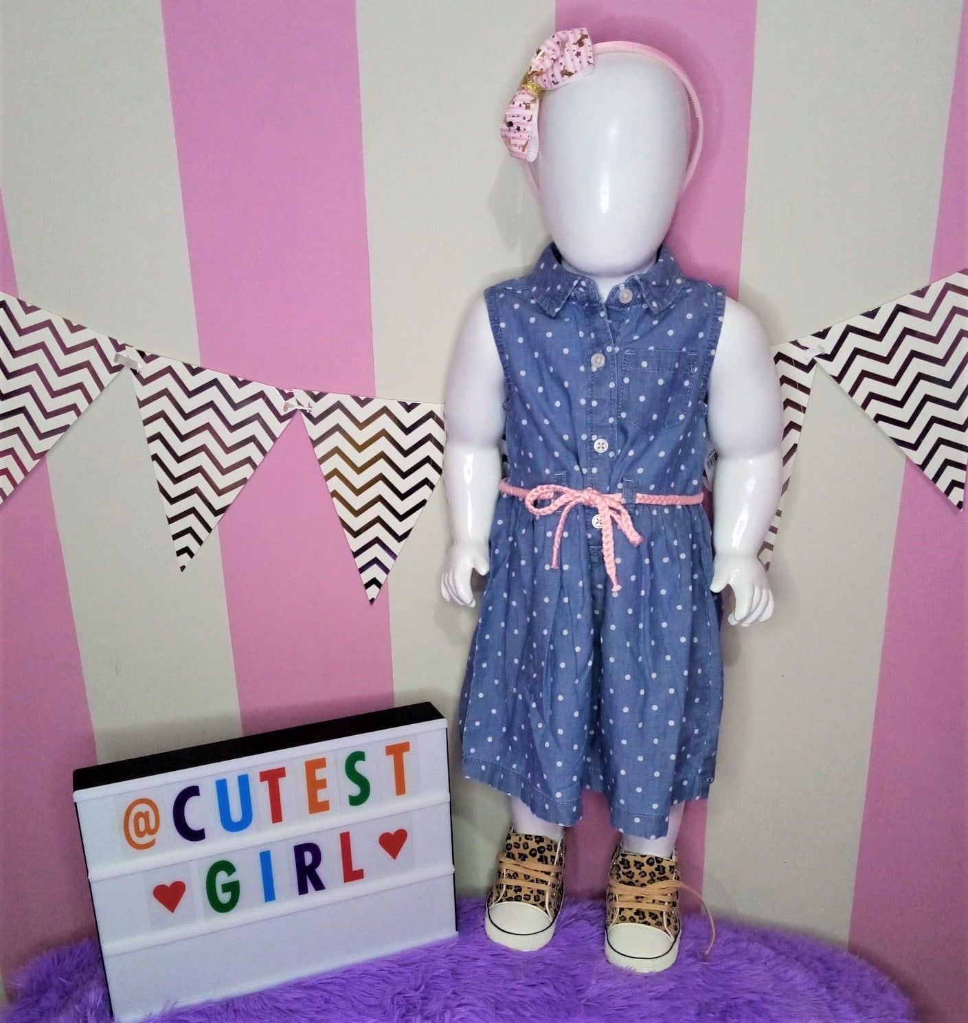 Vestido de Lunares, Talla 12M.