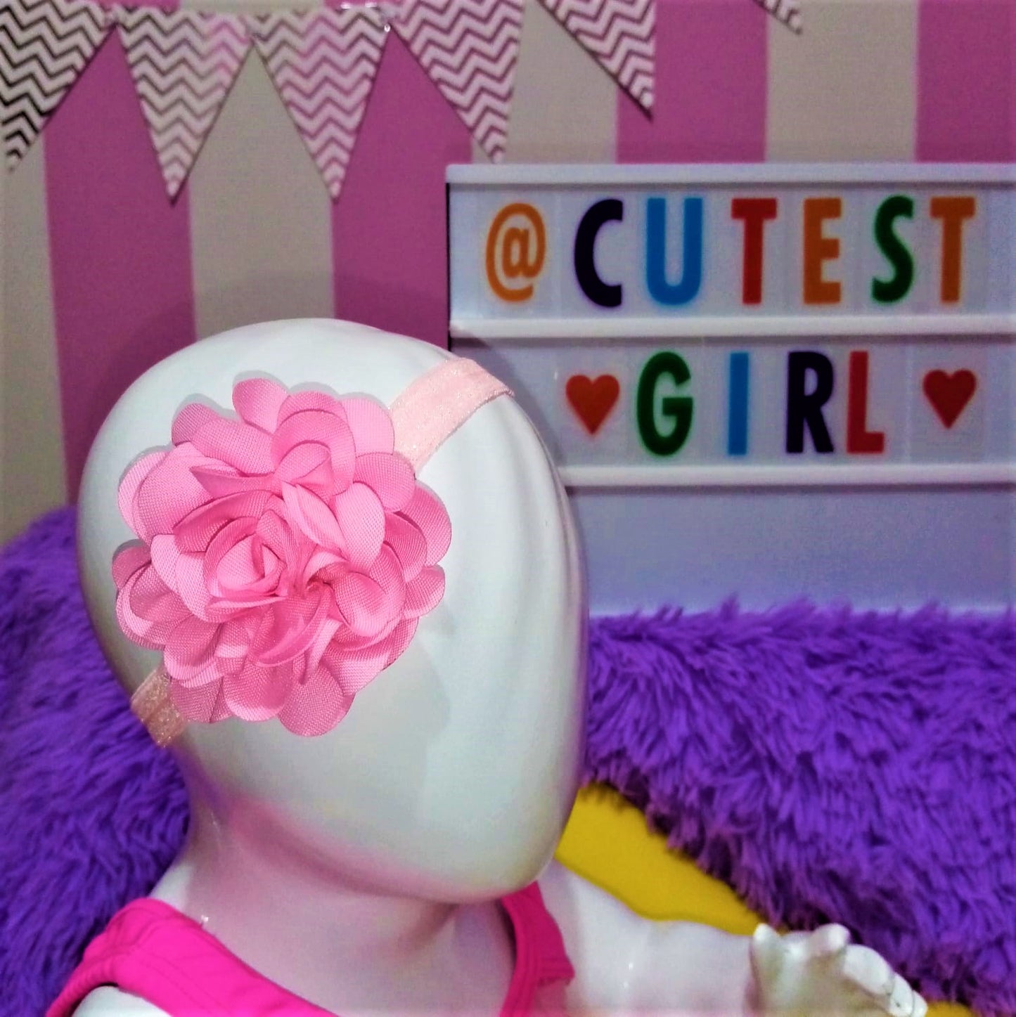 Vincha "Pink Flower"