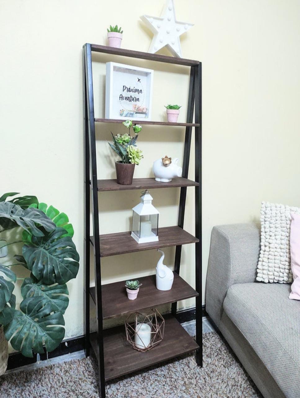 Estante escalera "Elegant" color Nogal