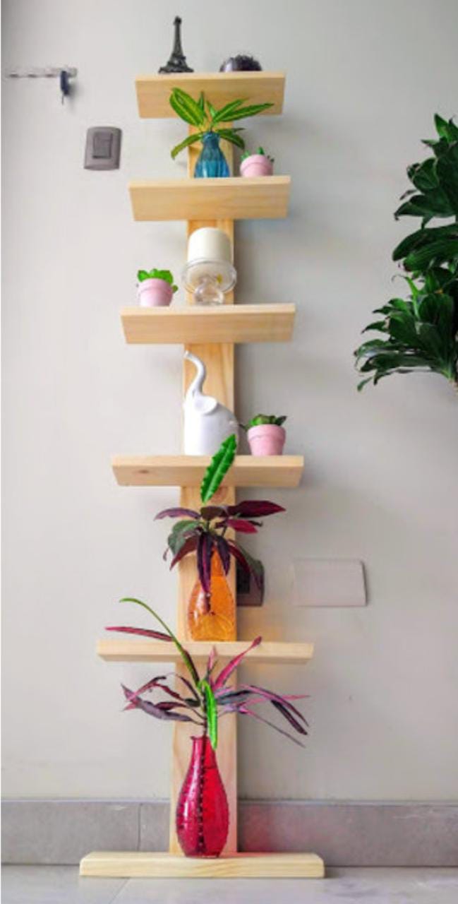 Estante repisado, en madera Pino