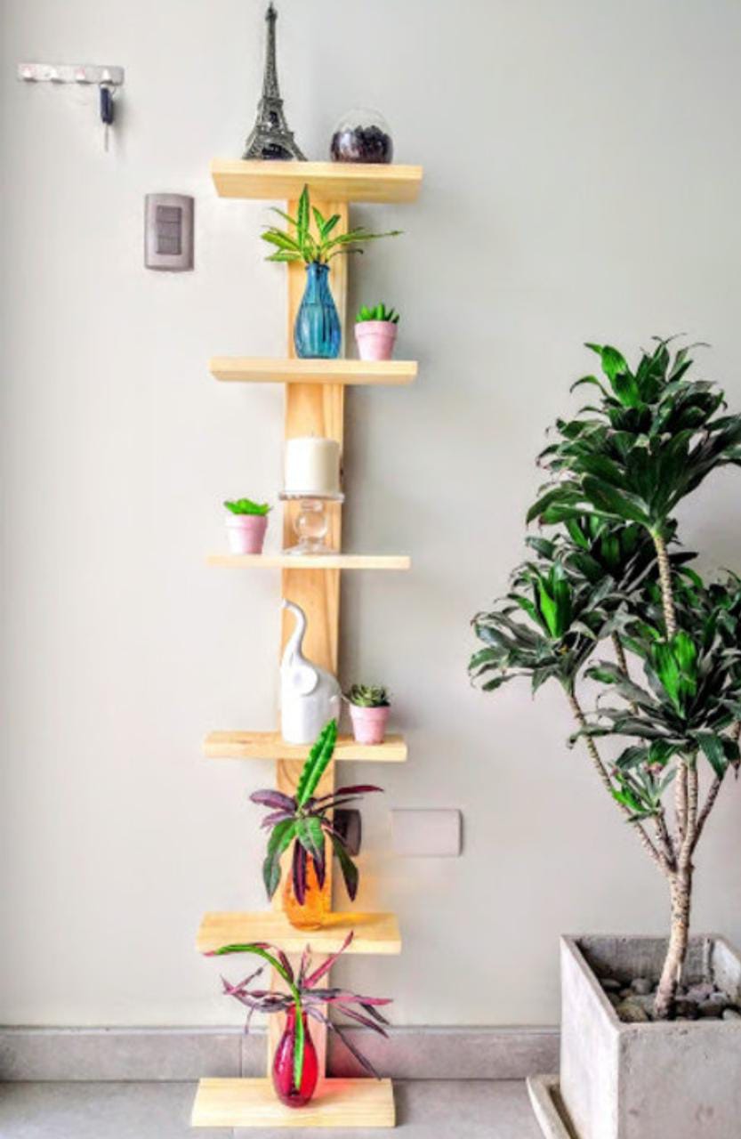 Estante repisado, en madera Pino