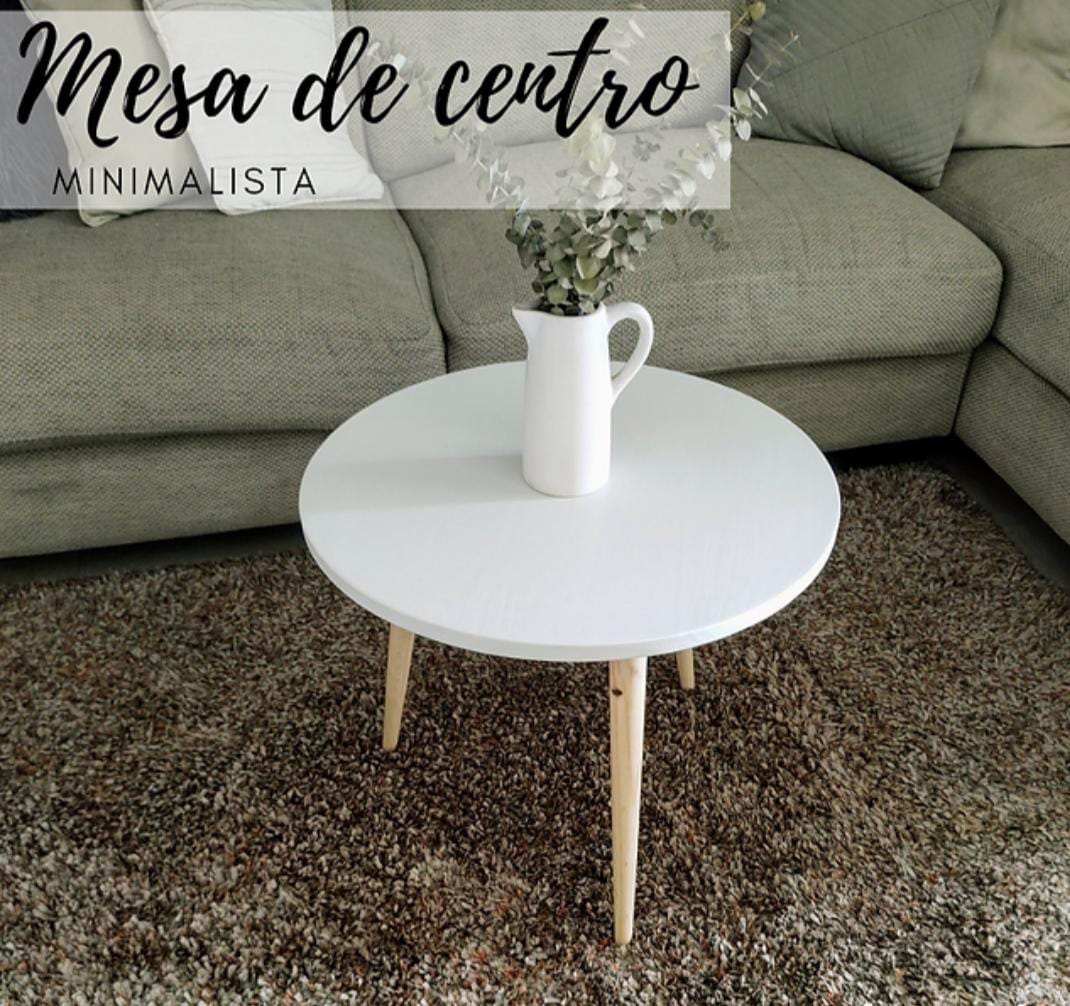 Mesa de centro Minimalista (tablero blanco)