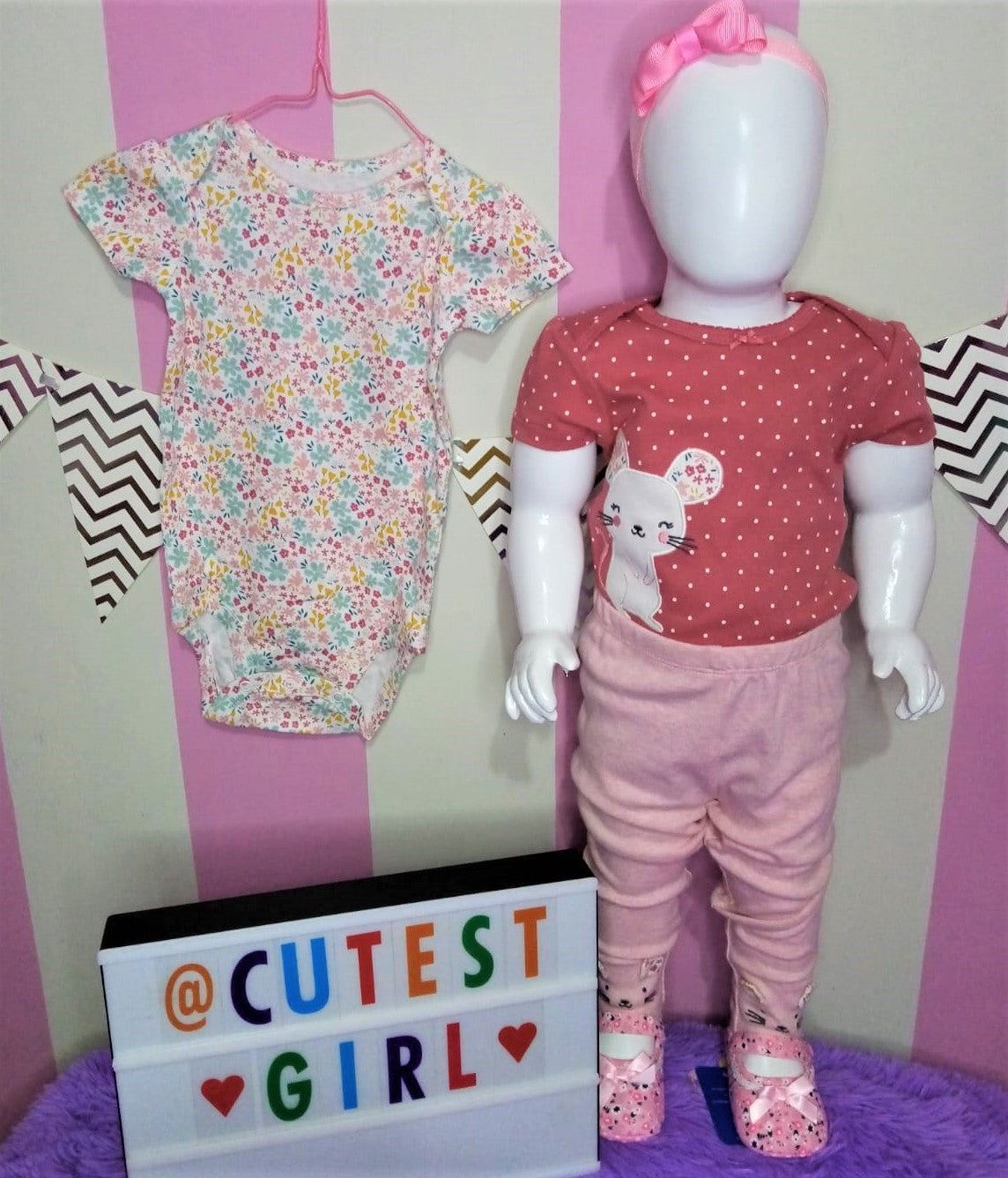 Conjunto de pantalón de 3 piezas - Ratoncito, Talla 12M.