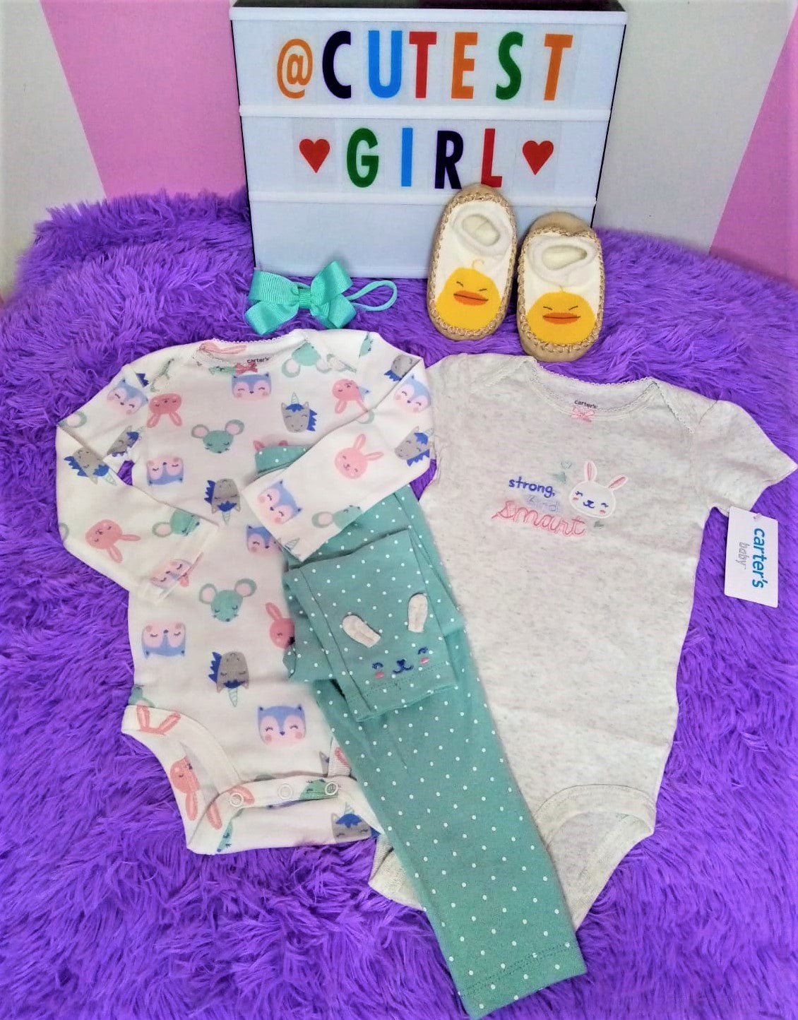 Conjunto de 3 Piezas - Conejito, Talla 12M.