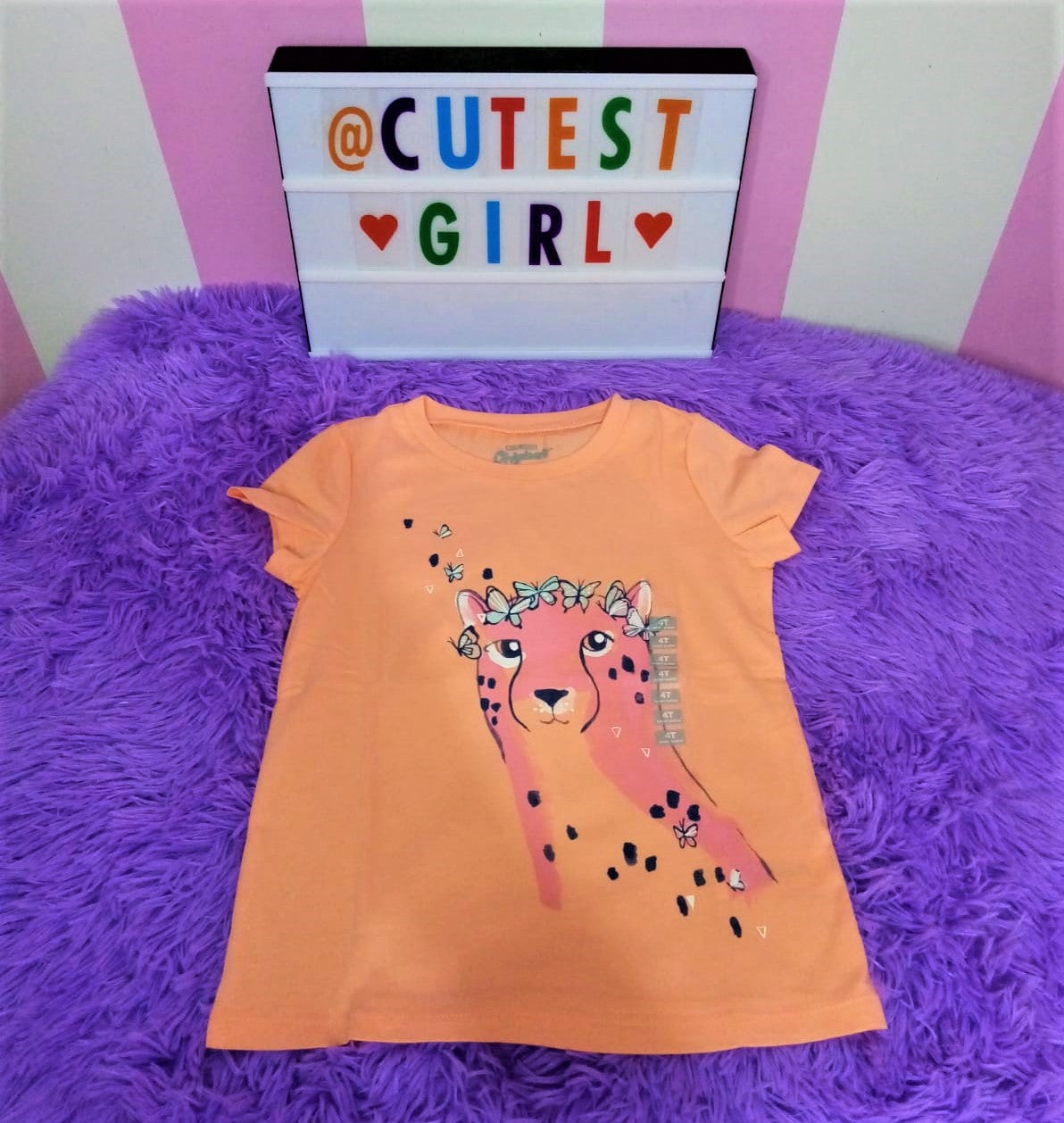 Camiseta "Guepardo", Talla 4T.
