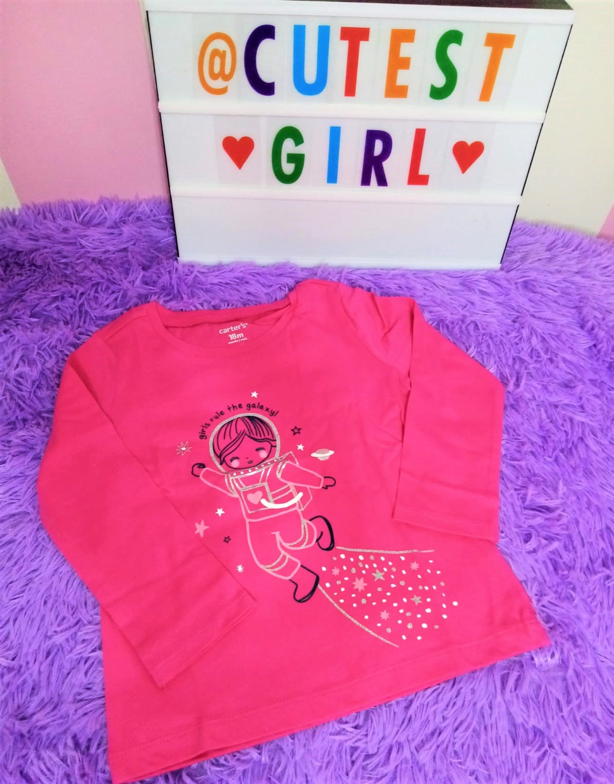 Camiseta de jersey - Astronauta brillante. Talla 18M