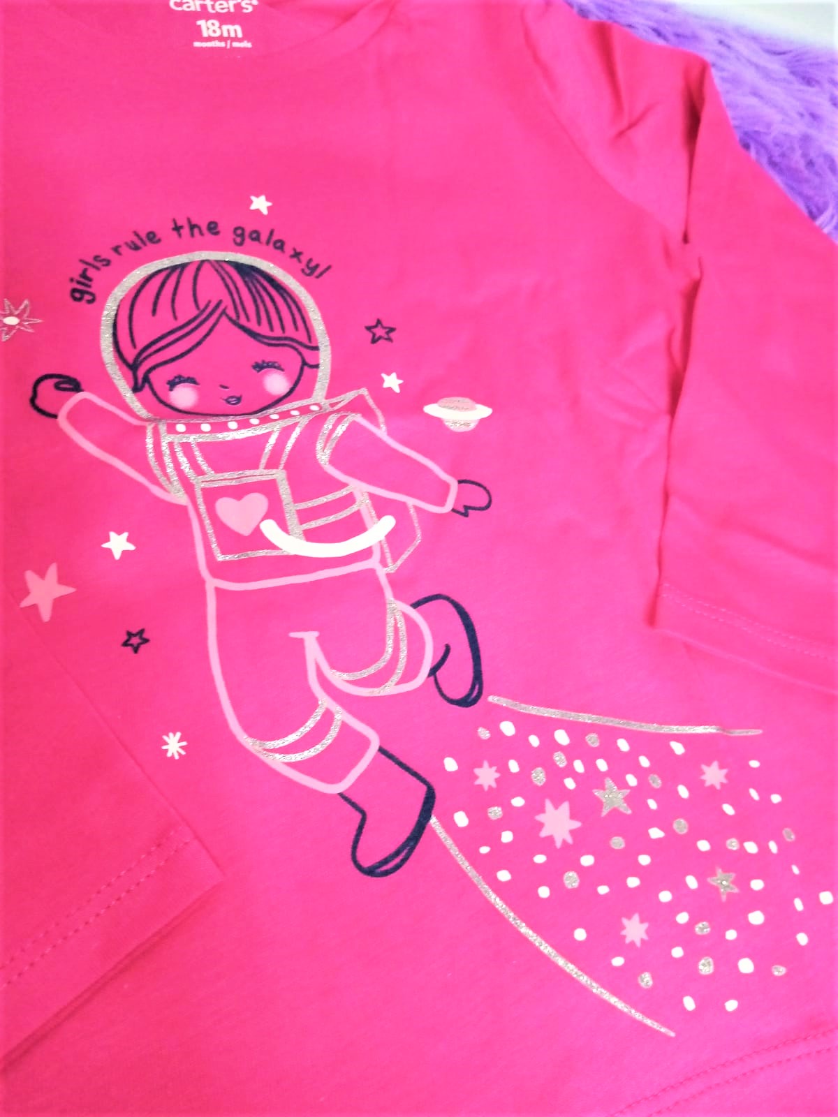 Camiseta de jersey - Astronauta brillante. Talla 18M