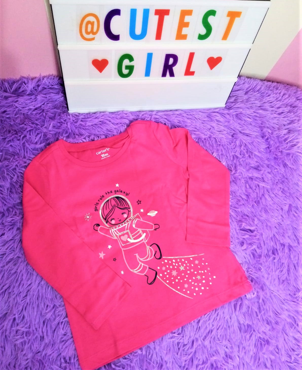 Camiseta de jersey - Astronauta brillante. Talla 18M