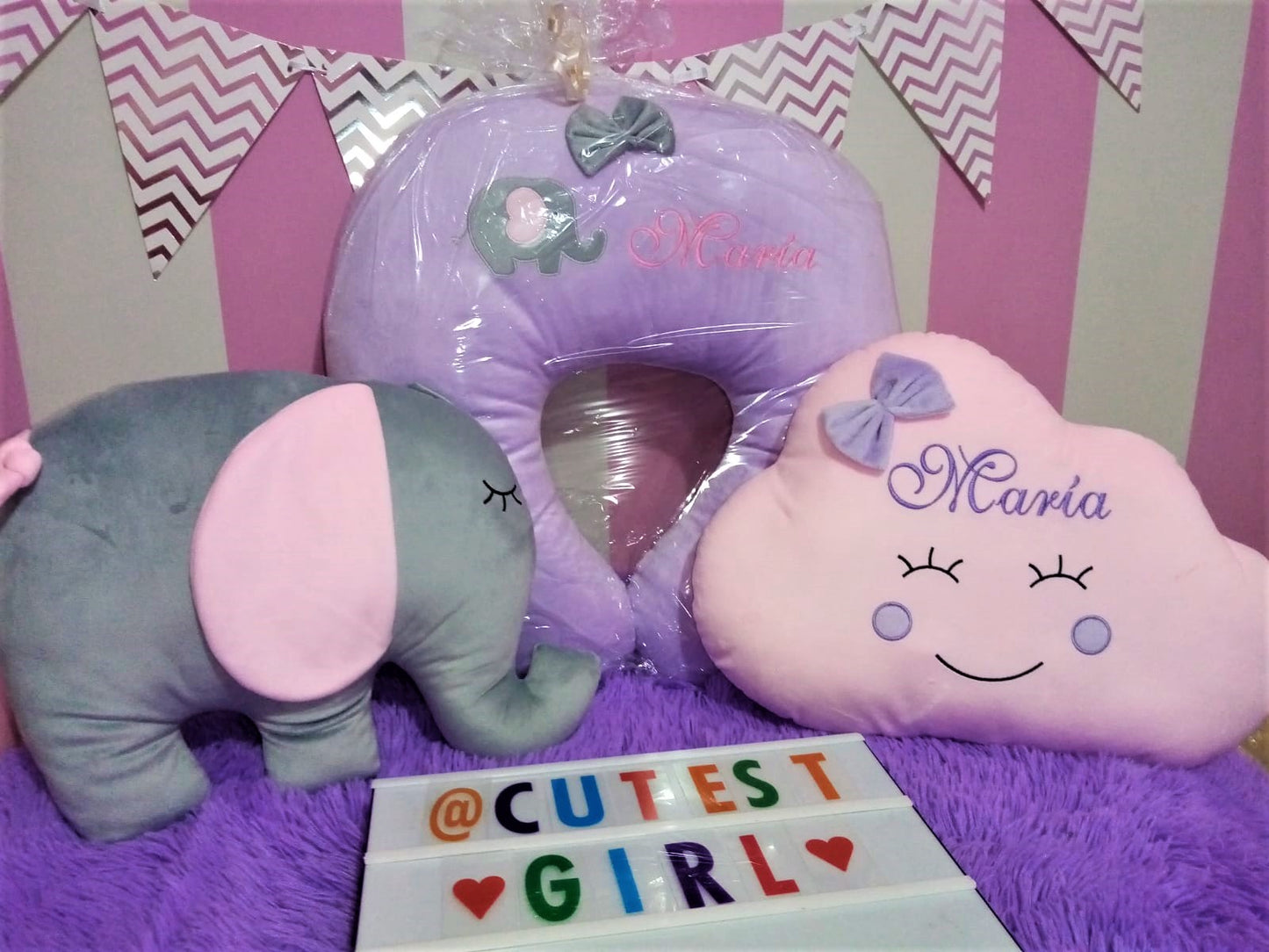 Combo de cojines "Baby Elephant" (Personalizados a pedido)