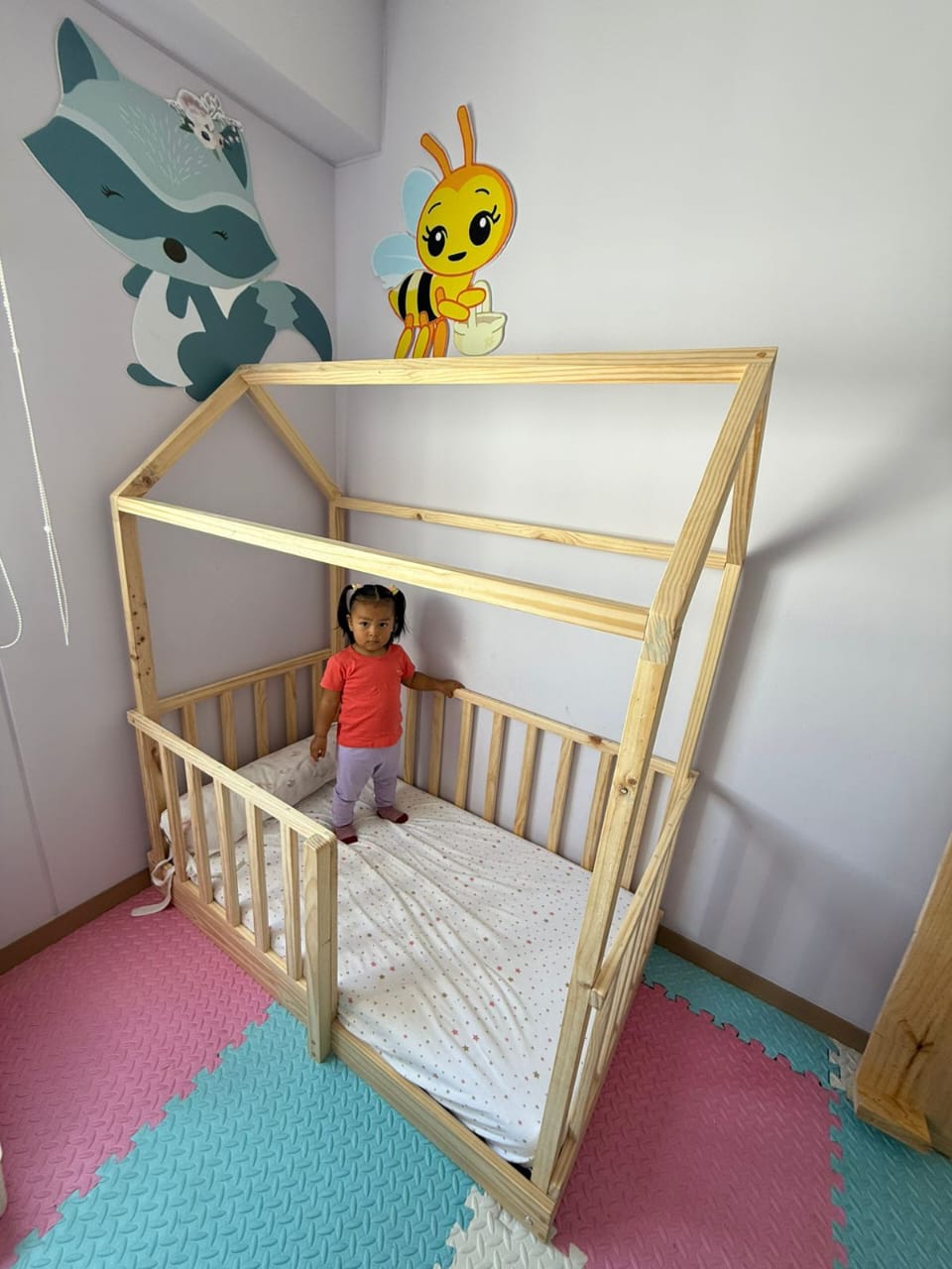 Cuna Montessori  Casita  evolutiva Modelo "Mile" (Tamaño cuna estándar)