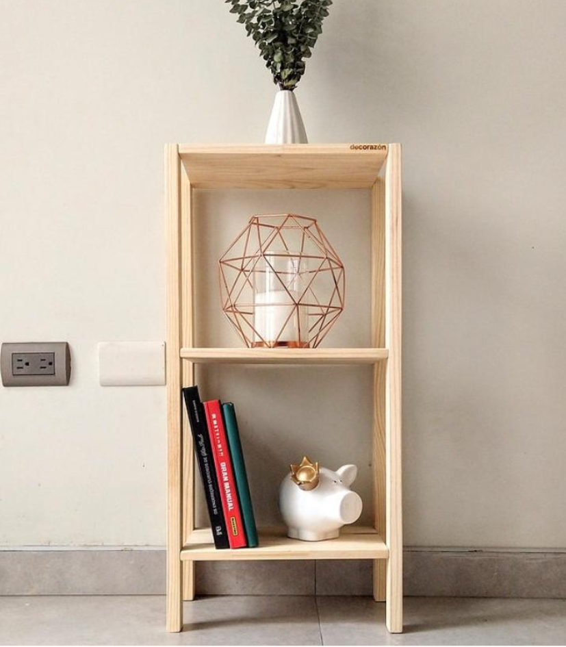 Mini estante multiuso de madera de pino para organizar objetos pequeños en espacios reducidos