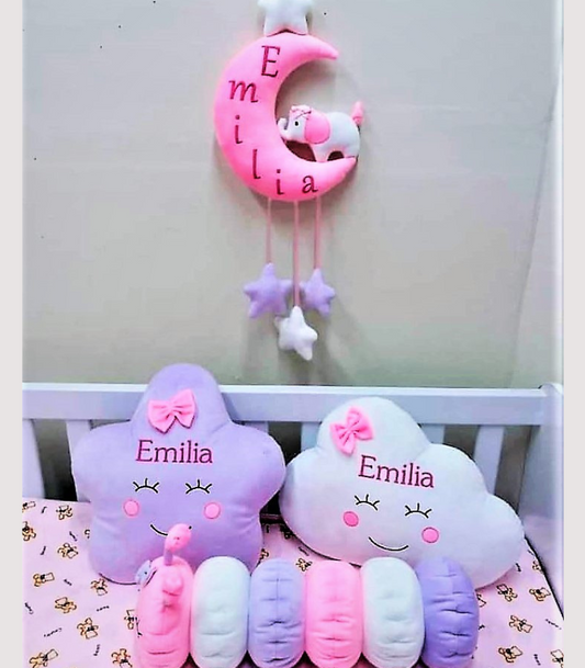 Combo cojines  infantiles "Emilia" (Personalizados a pedido)