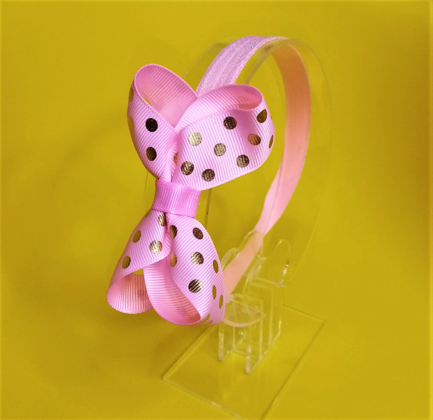Vincha "Pink and Polka dots"
