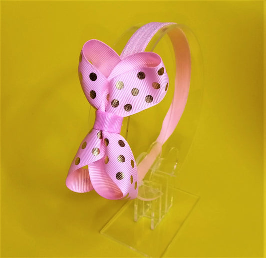 Vincha "Pink and Polka dots"