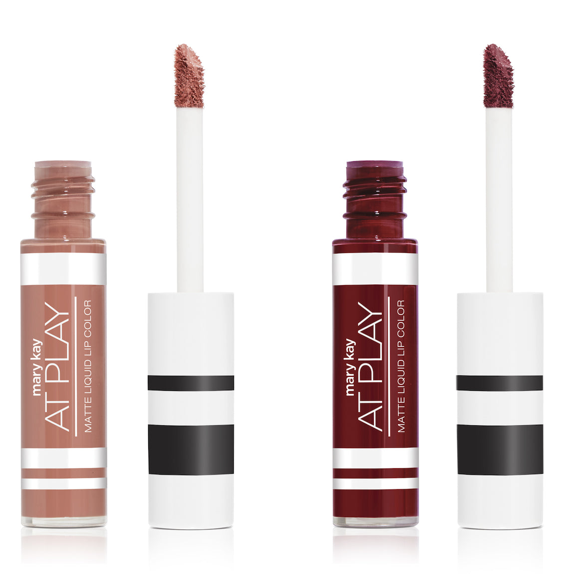 Mini Set de Labiales Líquidos Mate Mary Kay® At Play® Taupe That & Red Envy