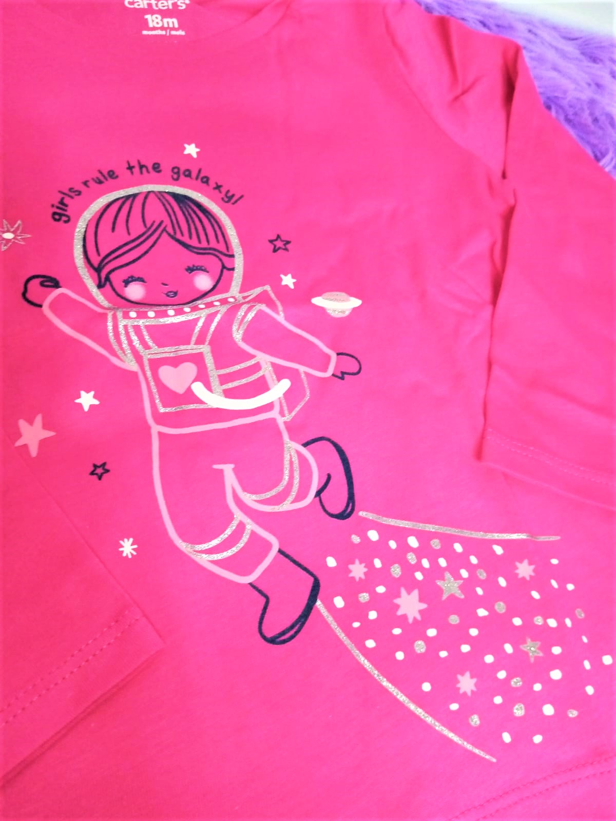 Camiseta de jersey - Astronauta brillante. Talla 18M