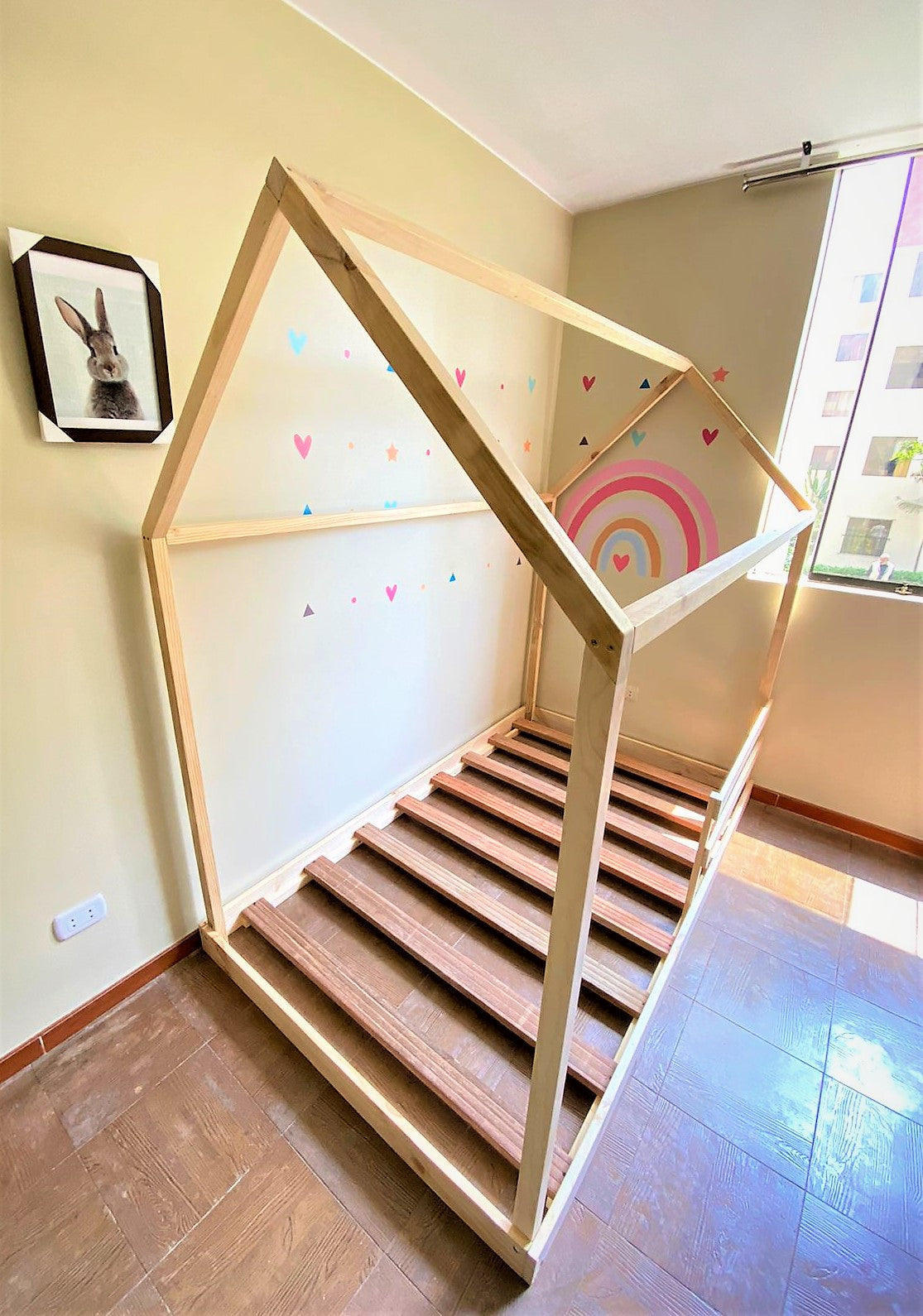 Cama casita doble Montessori - Comprar en Lupita Mia